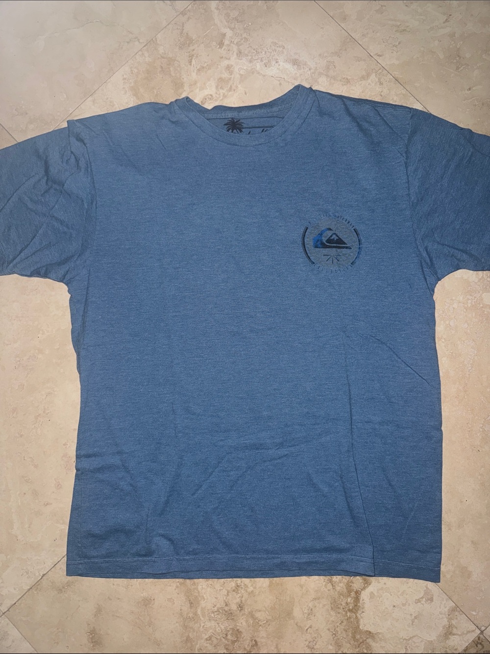 Quiksilver Heathered Blue Short Sleeve Logo Tee